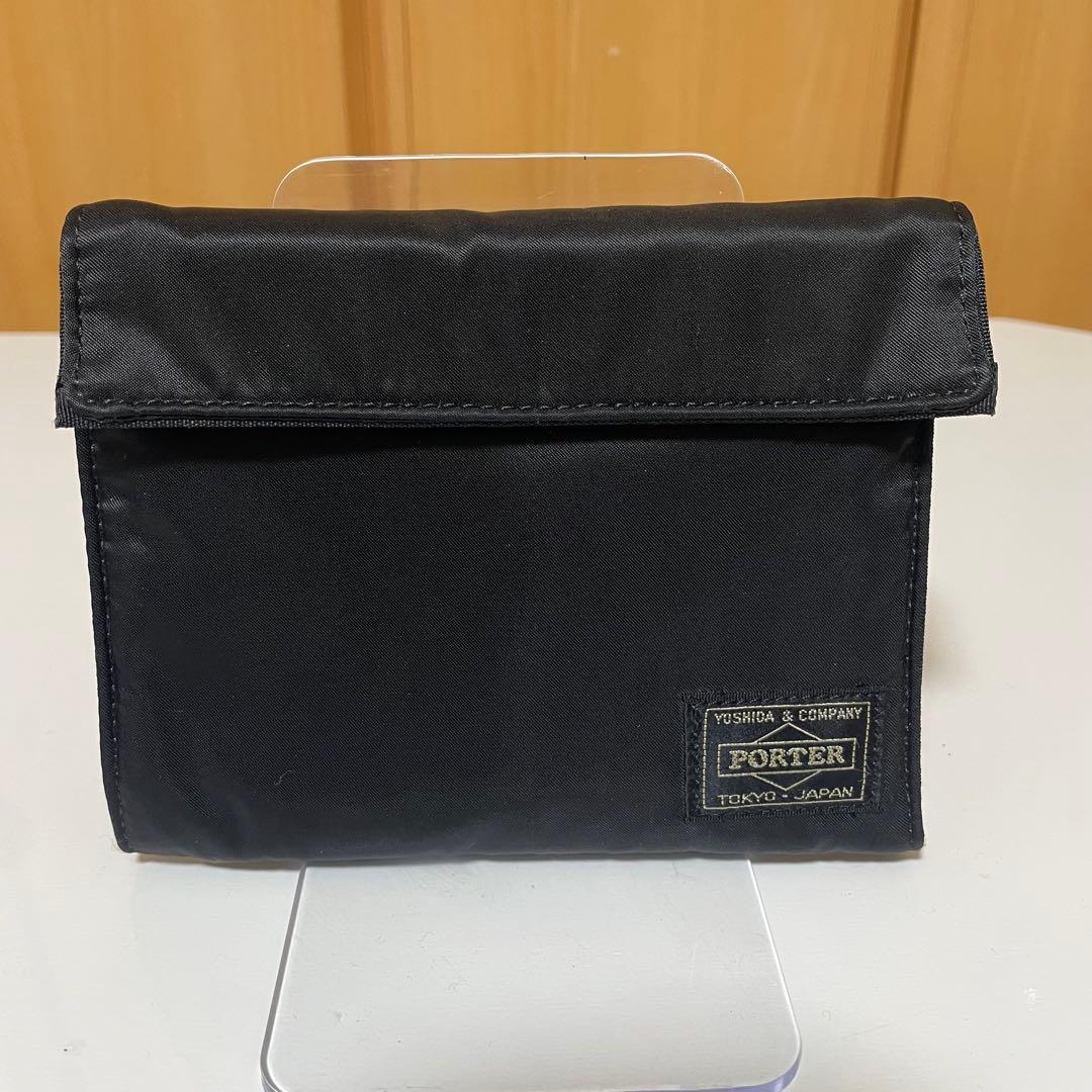 極美品　PORTER タンカー 三つ折り財布 黒 吉田カバン