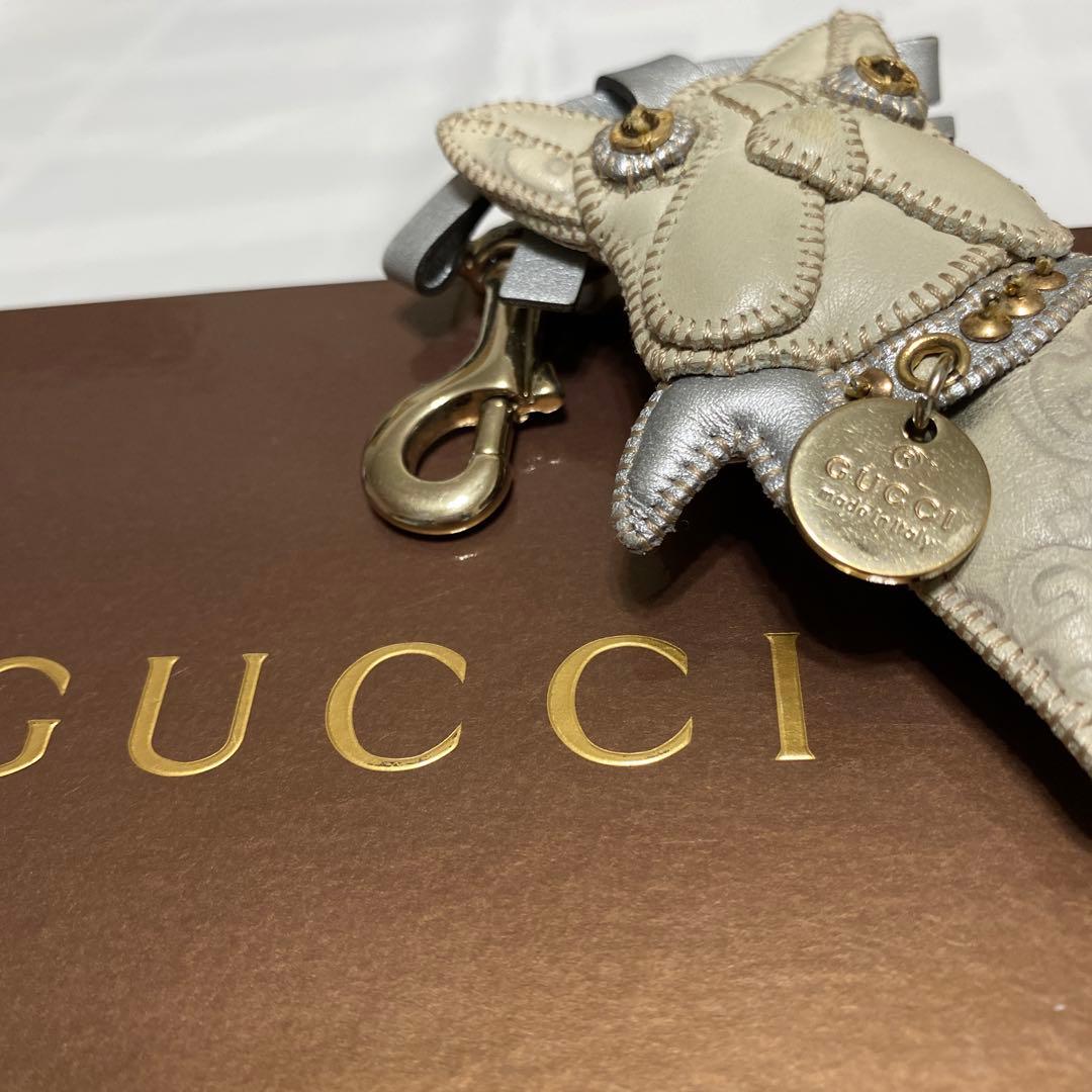 グッチ　GUCCI GG柄　キーリング・チャーム 　フレンチブルドッグ