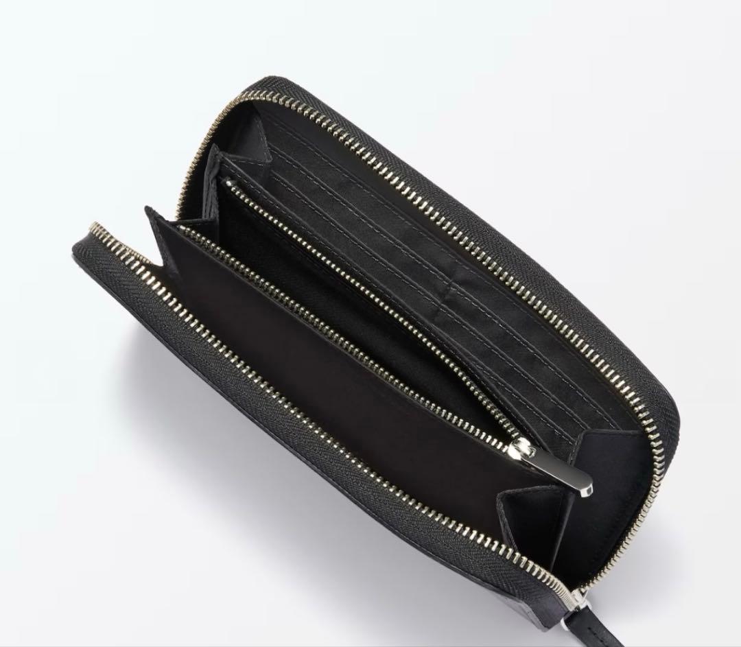 無印良品　レザー　長財布　黒