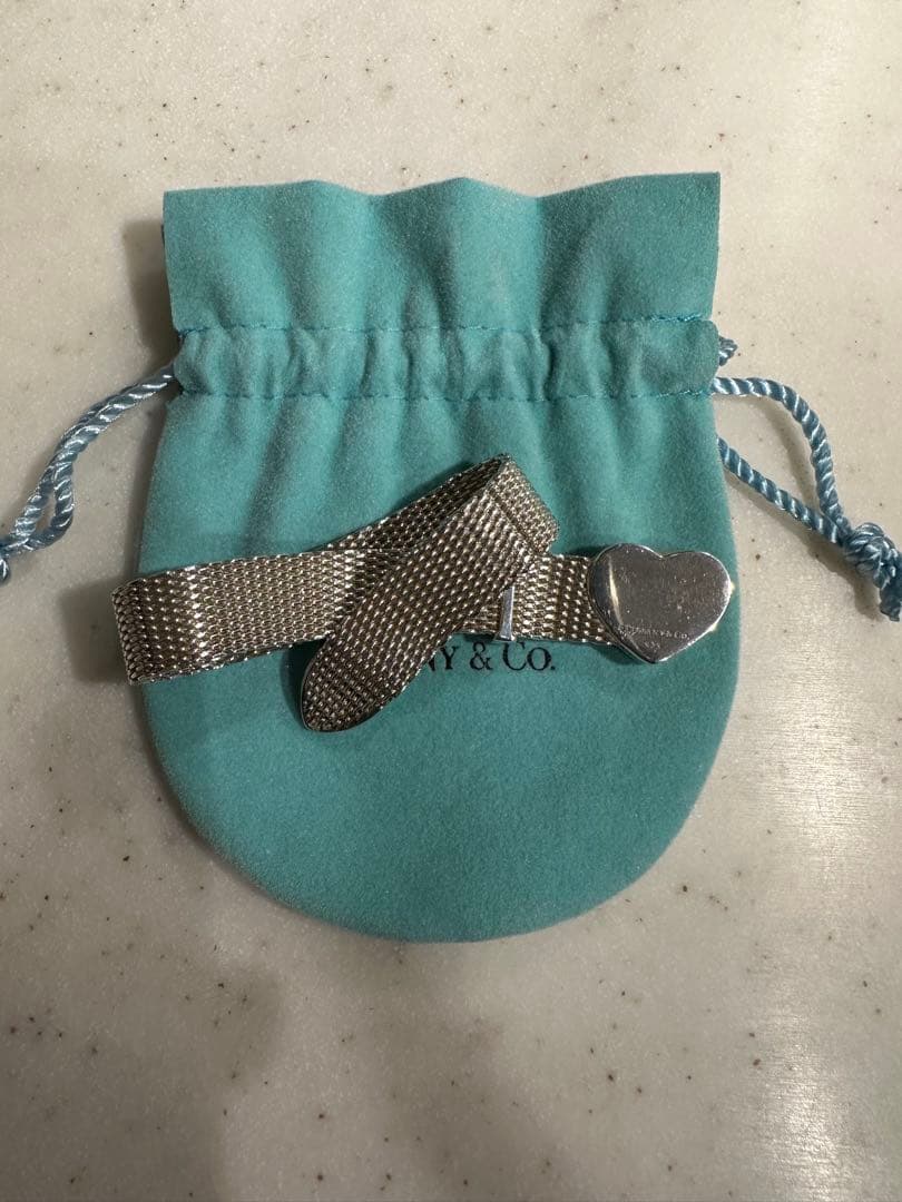 TIFFANYティファニー　サマセット ハートメッシュ ブレスレット