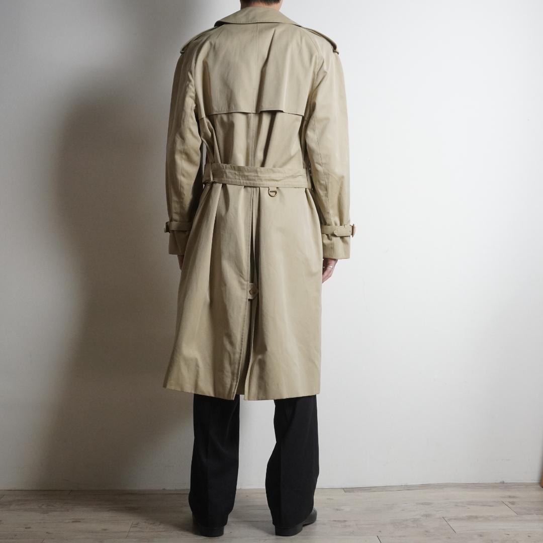 90s Aquascutum トレンチコート 裏地チェック ベージュ/AZ201