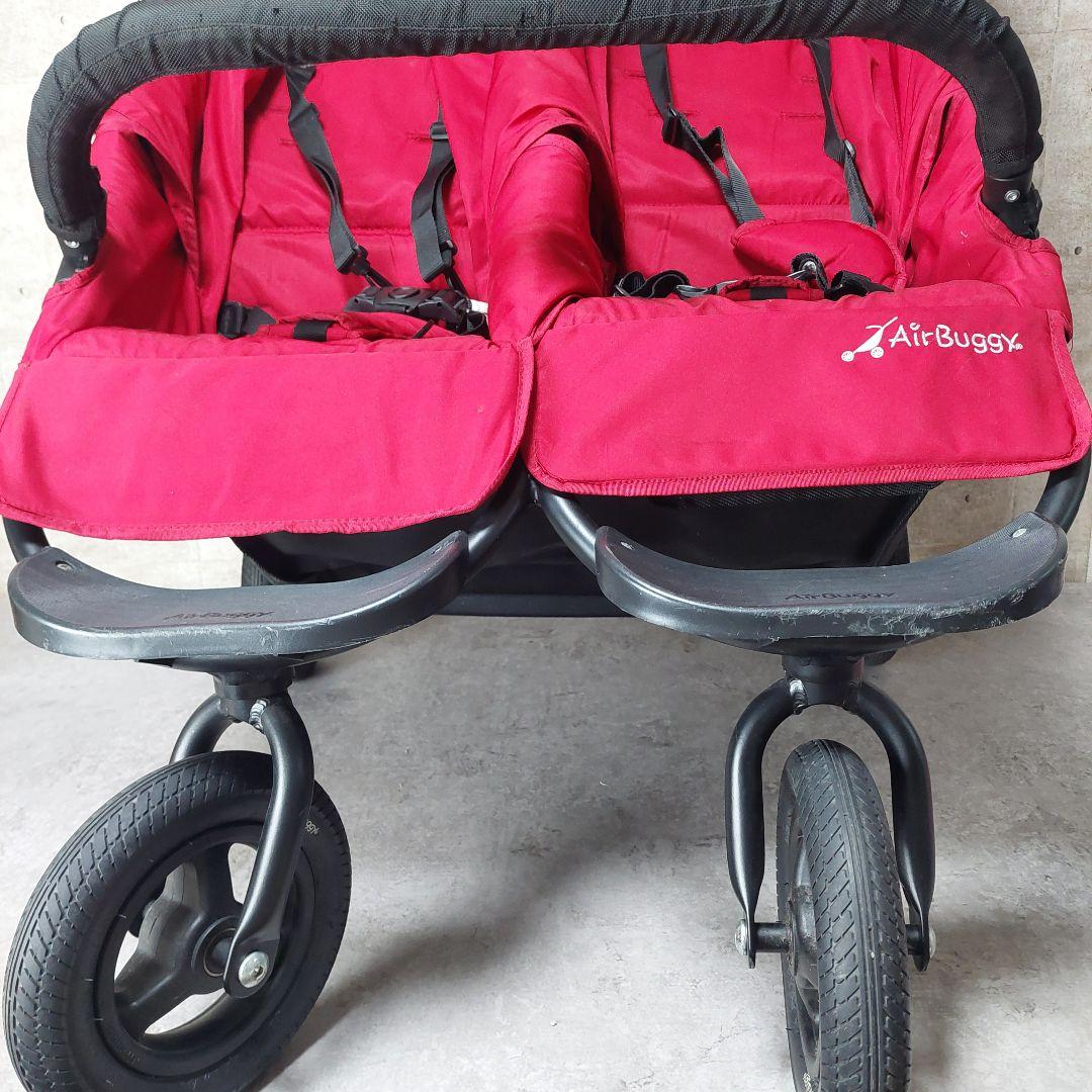 AirBuggy エアバギー ココダブル チェリーレッド　2人乗りベビーカー