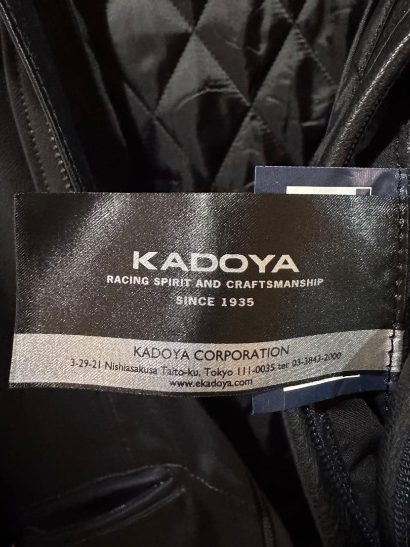 【本革】KADOYA K'S LEATHER ブラックレザージャケット L