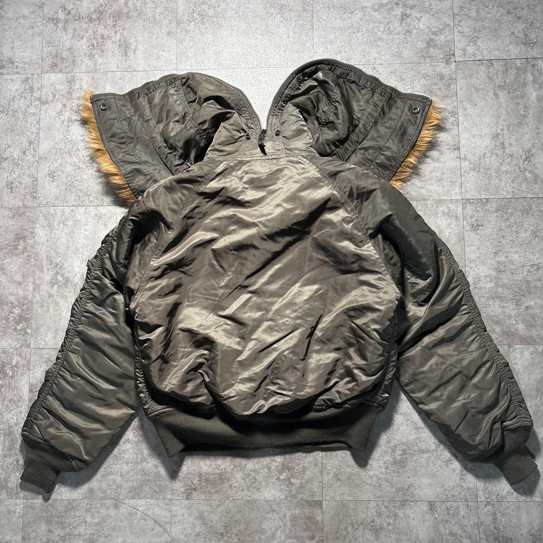 alpha n2b flight jacket n-2b ボタン欠けアリ　短丈