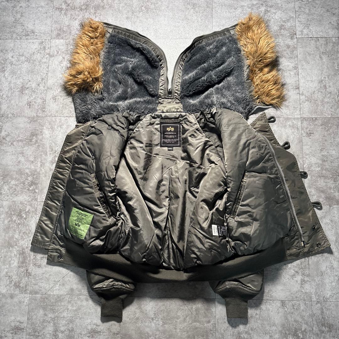 alpha n2b flight jacket n-2b ボタン欠けアリ　短丈