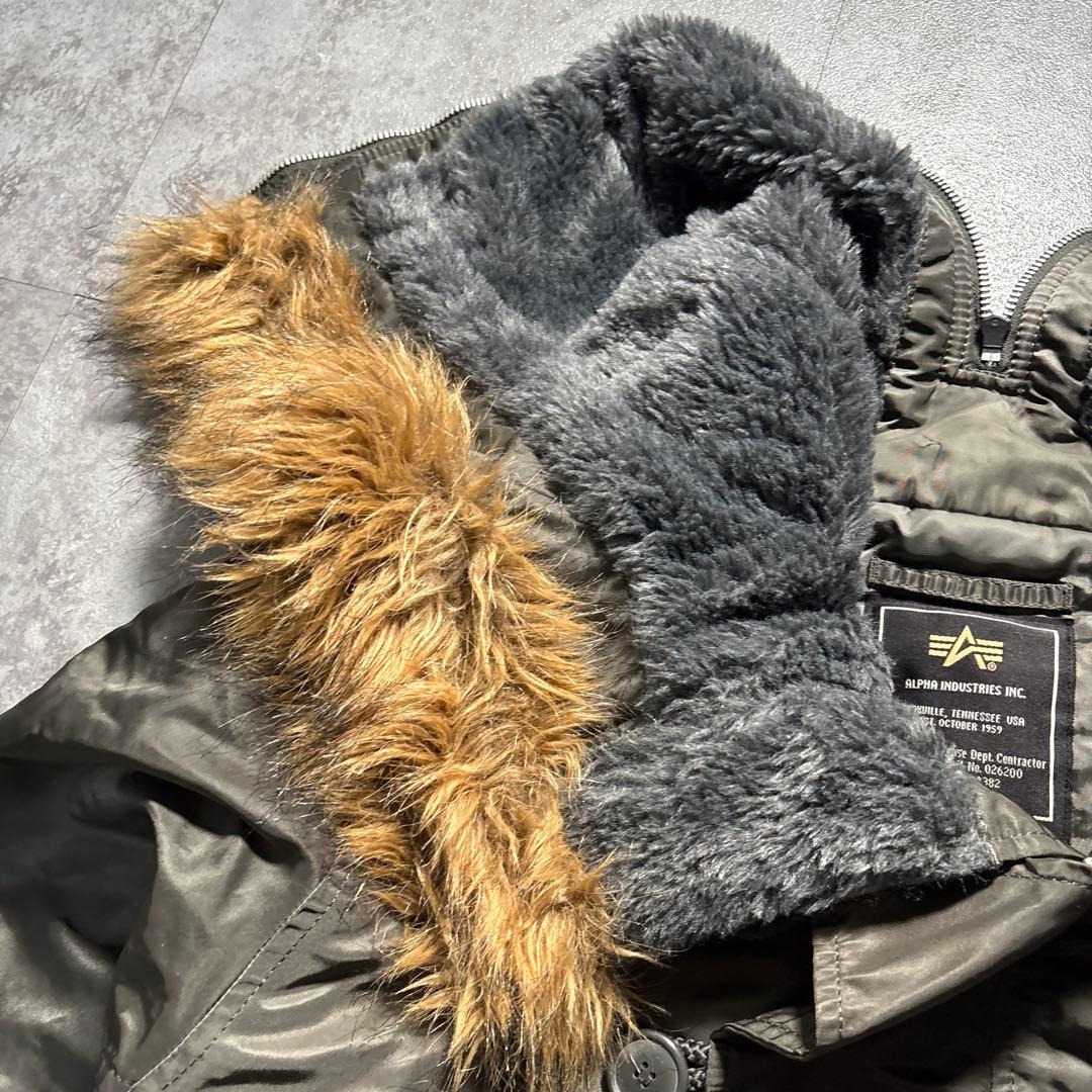 alpha n2b flight jacket n-2b ボタン欠けアリ　短丈