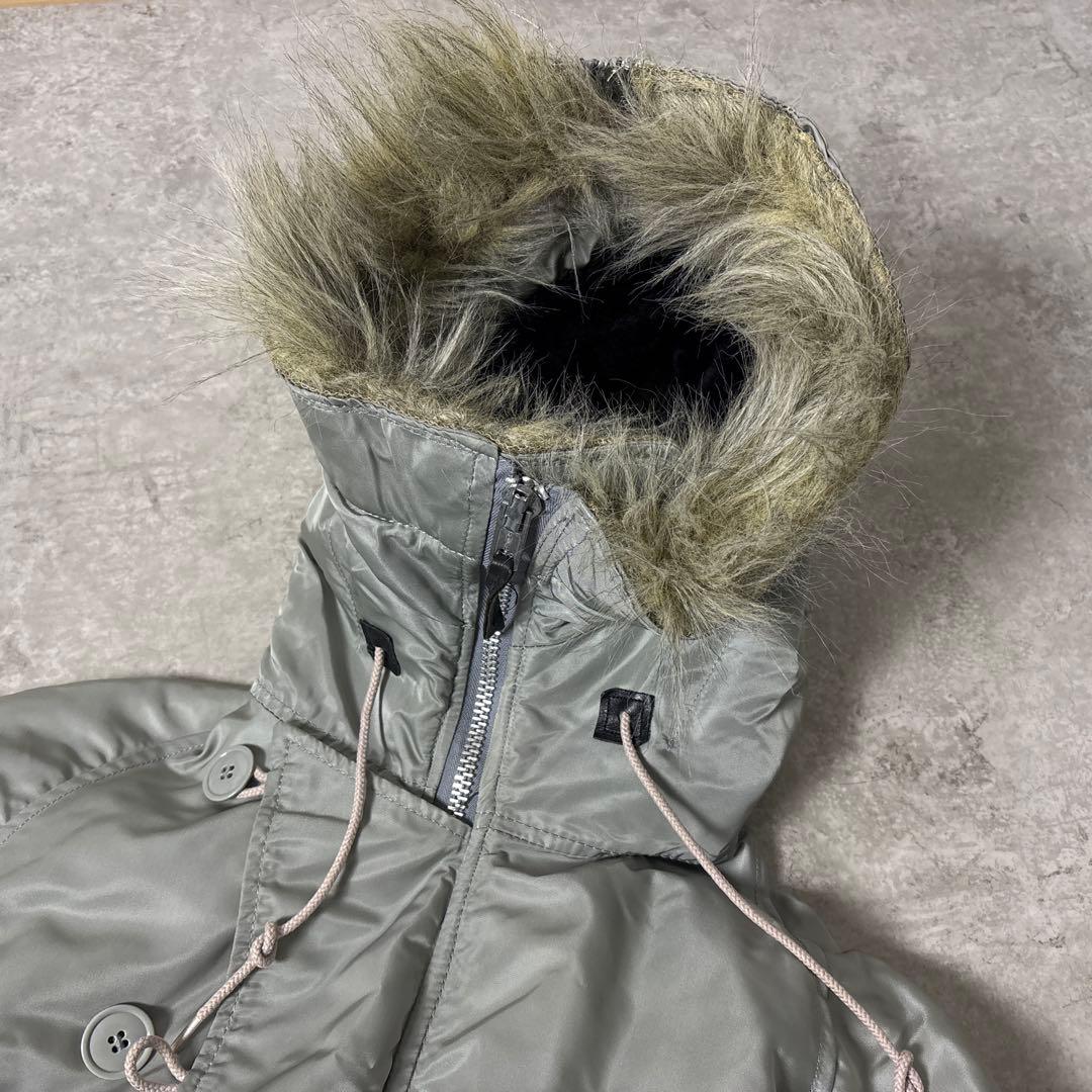 90's USA製■ALPHA INDUSTRIES【S】N-2B シルバー