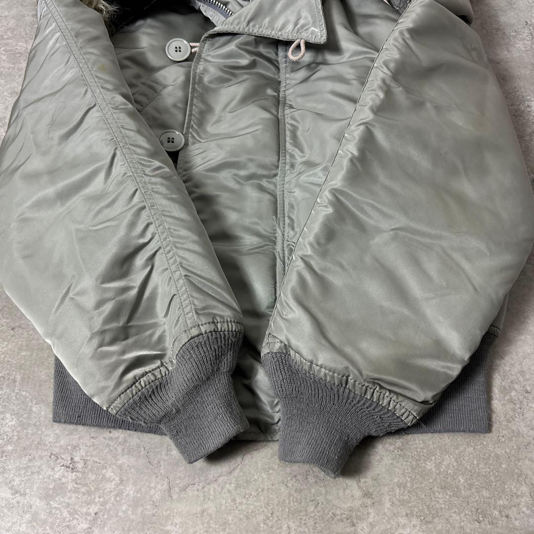 90's USA製■ALPHA INDUSTRIES【S】N-2B シルバー