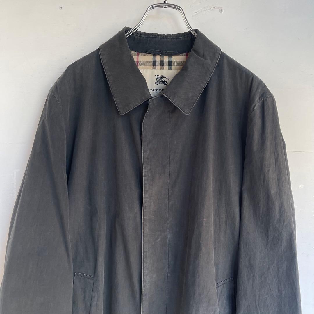 Burberry ステンカラーコート バーバリー アウター フェード 古着 黒
