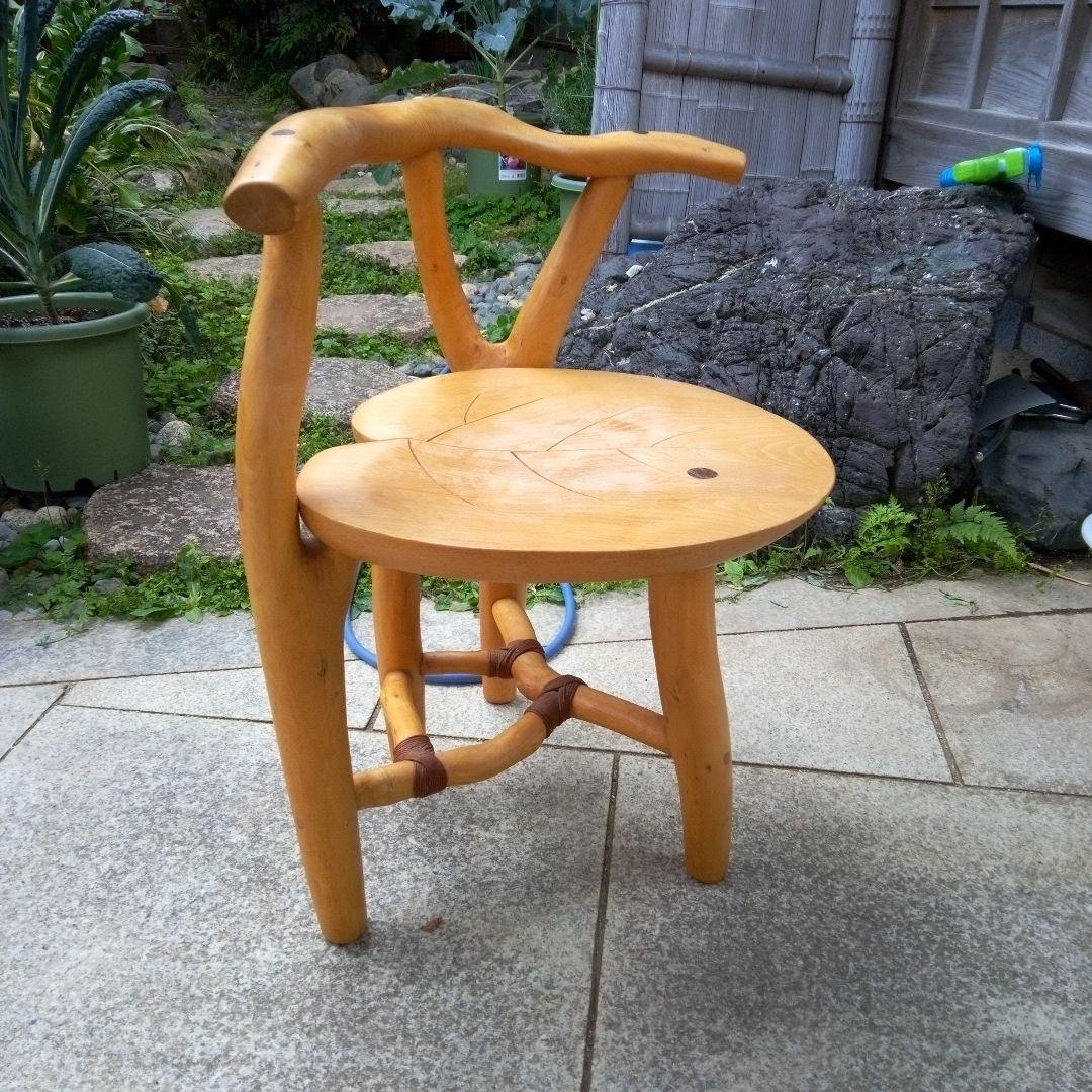 自然木の椅子　芸術作品　家具　ハンドメイド　オリジナル　唯一無二