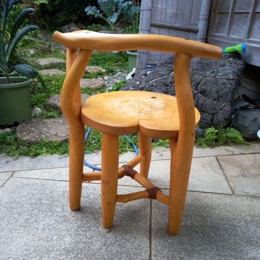 自然木の椅子　芸術作品　家具　ハンドメイド　オリジナル　唯一無二