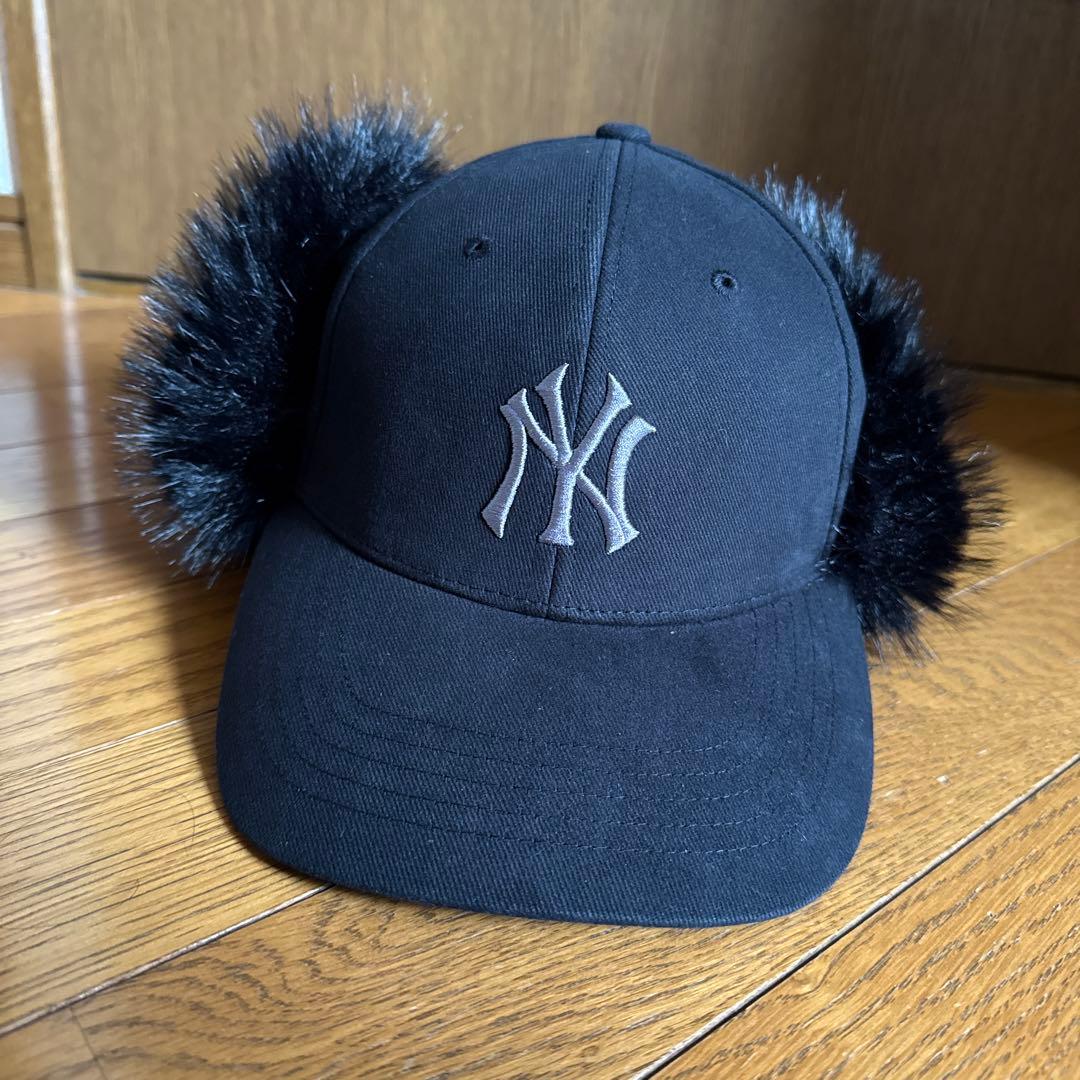 【日本未発売】カリナ着用　新品　MLB イヤーフラップ キャップ　ブラック