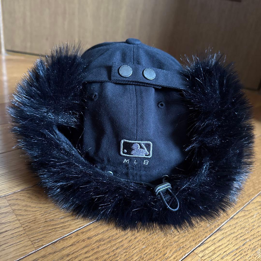 【日本未発売】カリナ着用　新品　MLB イヤーフラップ キャップ　ブラック