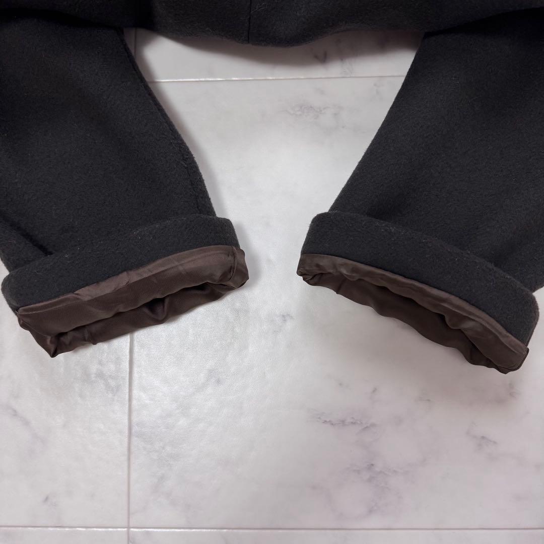 美品　IENA　マンテコ　ロングコート　ノーカラー　ダークブラウン　M-L秋冬