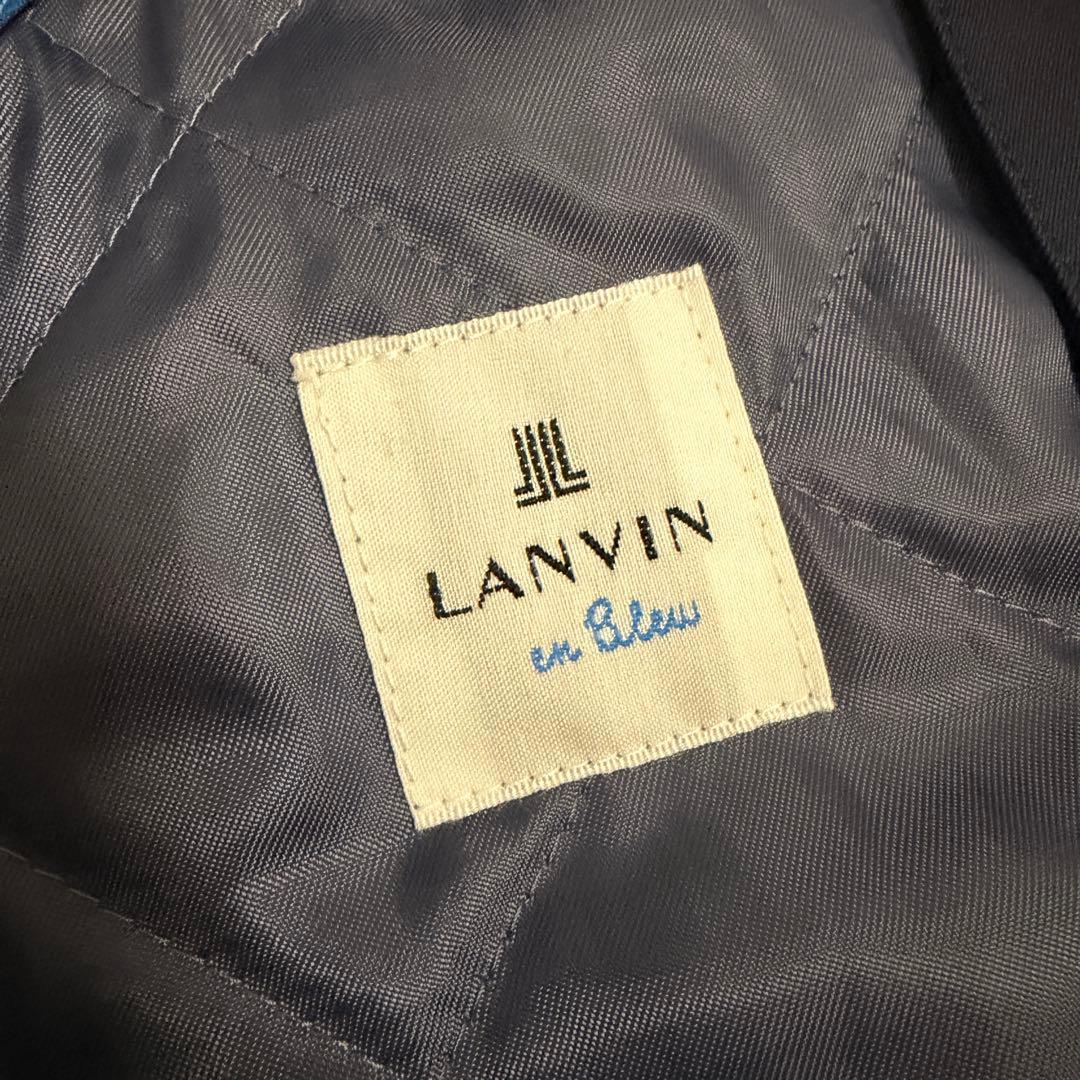 ランバン　メンズ　トレンチコート　ネイビー　L 取り外し可能ライナー付き