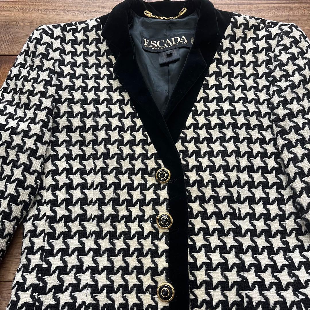 escada エスカーダ　千鳥格子　ウールジャケット　サイズ36