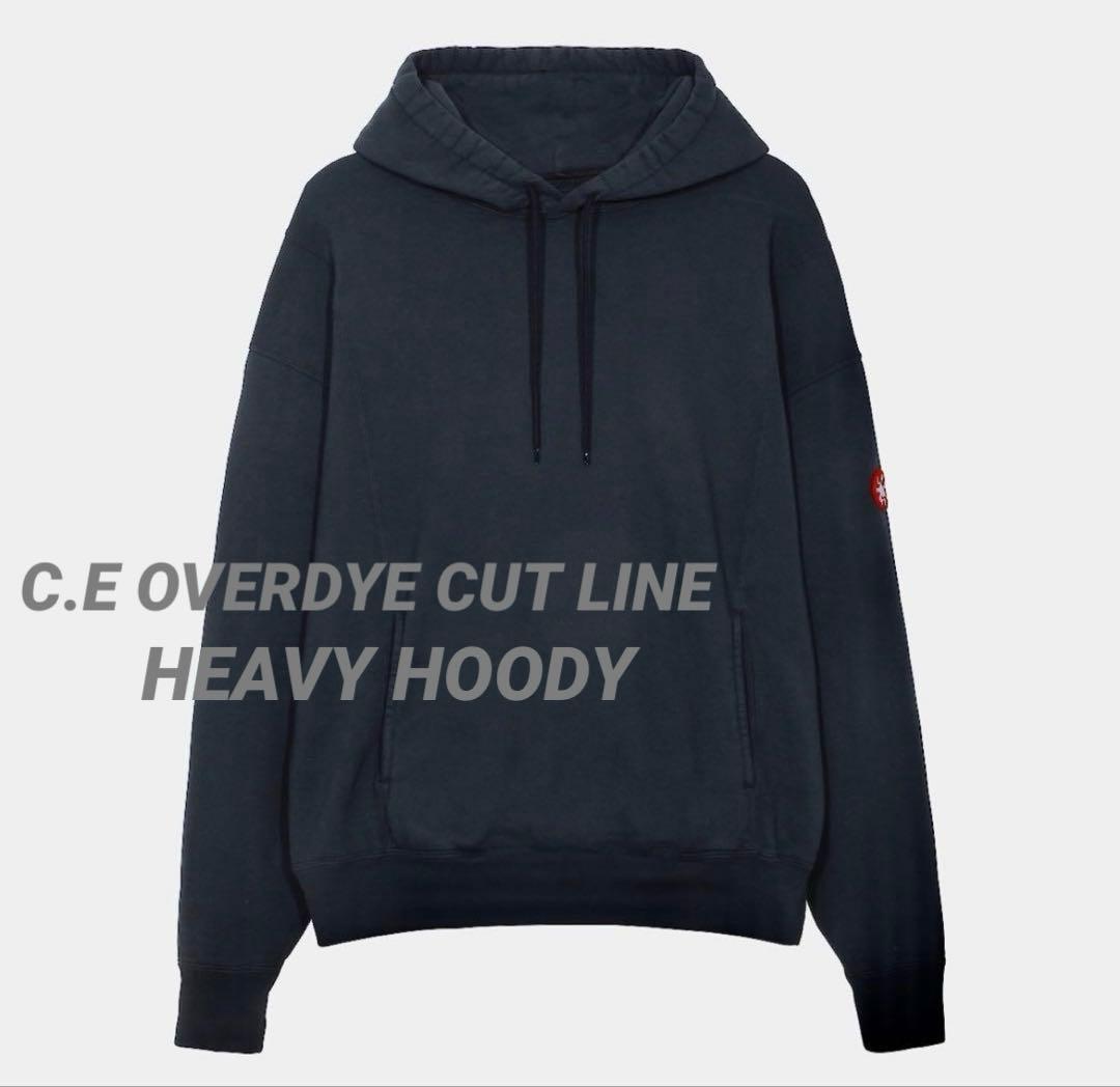 C.E OVERDYE CUT LINE HEAVY HOODY 黒　Lサイズ