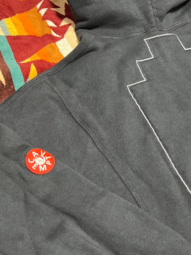 C.E OVERDYE CUT LINE HEAVY HOODY 黒　Lサイズ