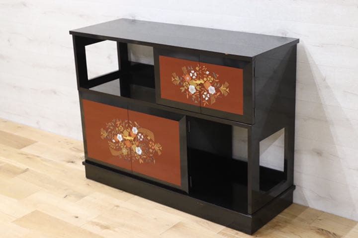 GMEK263○松山家具 最高級 茶棚 サイドボード 飾り棚 煎茶道具 和室 座