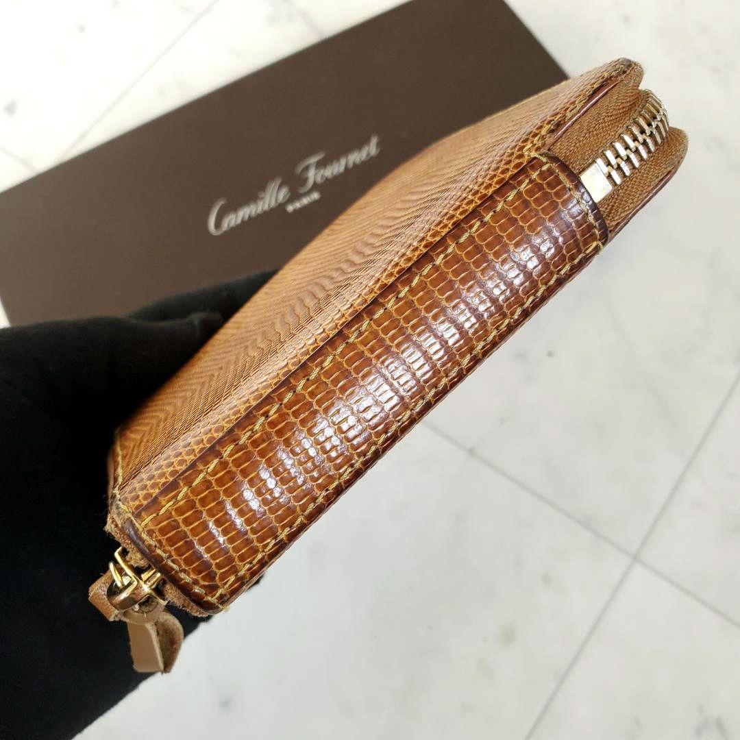 カミーユフォルネ camille fournet リザード 財布 ファスナー