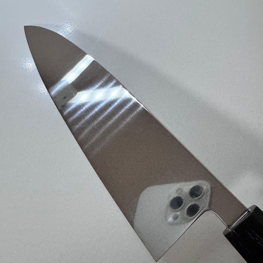 210mm 出刃包丁 鏡面仕上げ 黒檀八角柄 全鋼 和包丁
