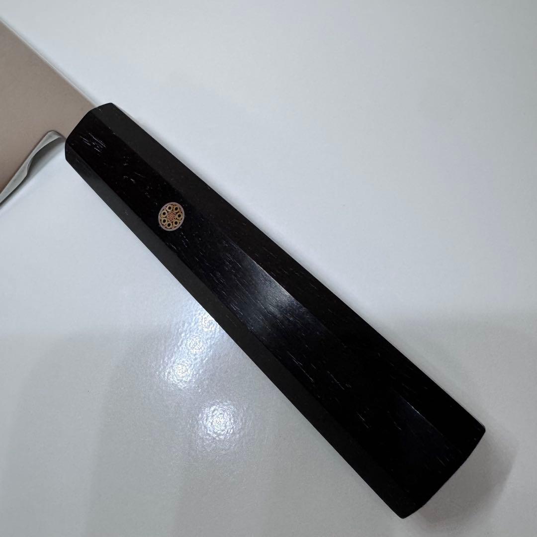 210mm 出刃包丁 鏡面仕上げ 黒檀八角柄 全鋼 和包丁