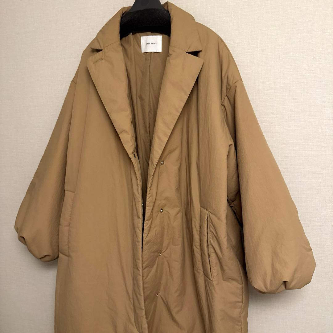 CASA FLINE 6.5万円 撥水リサイクルナイロン中綿コート　ベージュ