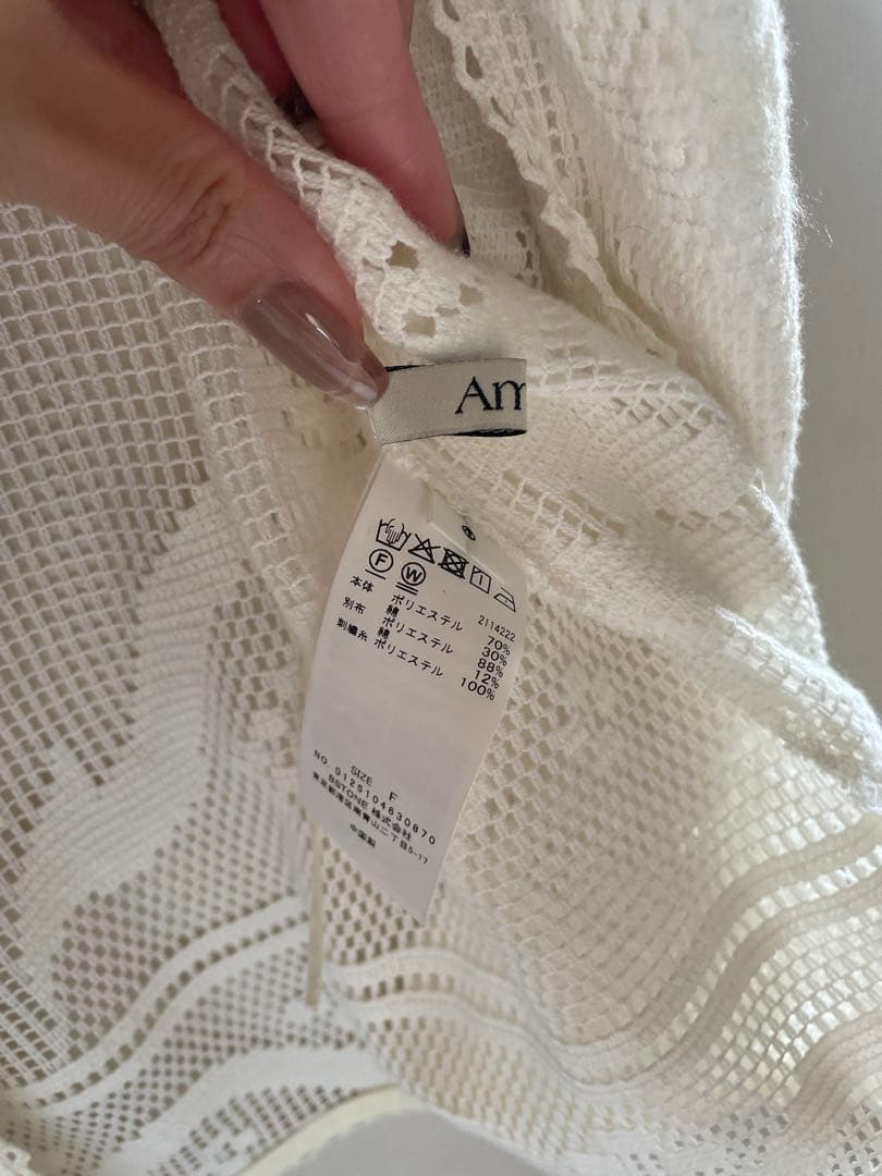 AMERI vintage アイボリー レースシャツ 半袖　ジャケット