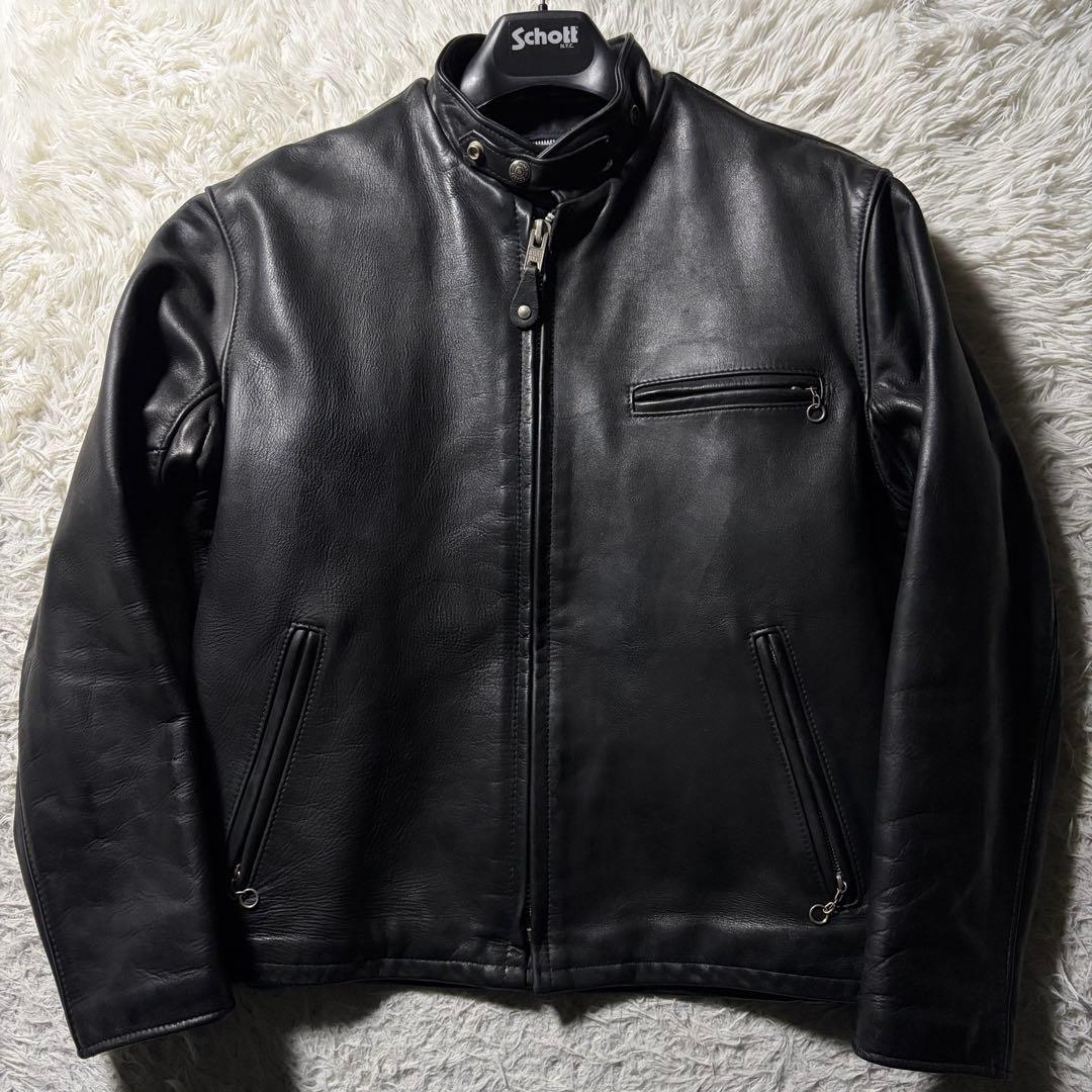 M*i様 【米国製】schott ライダースジャケット　141 本革　ブラック