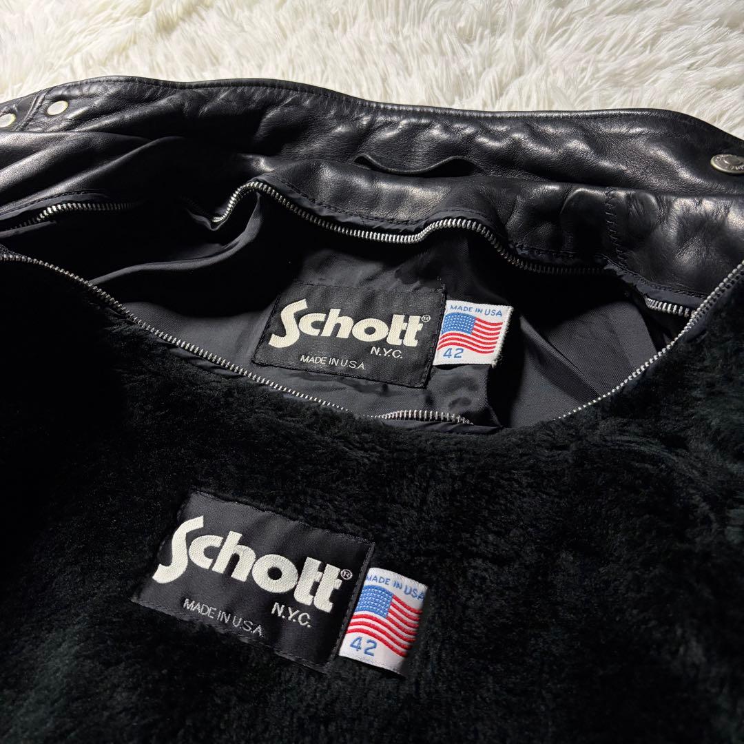 M*i様 【米国製】schott ライダースジャケット　141 本革　ブラック