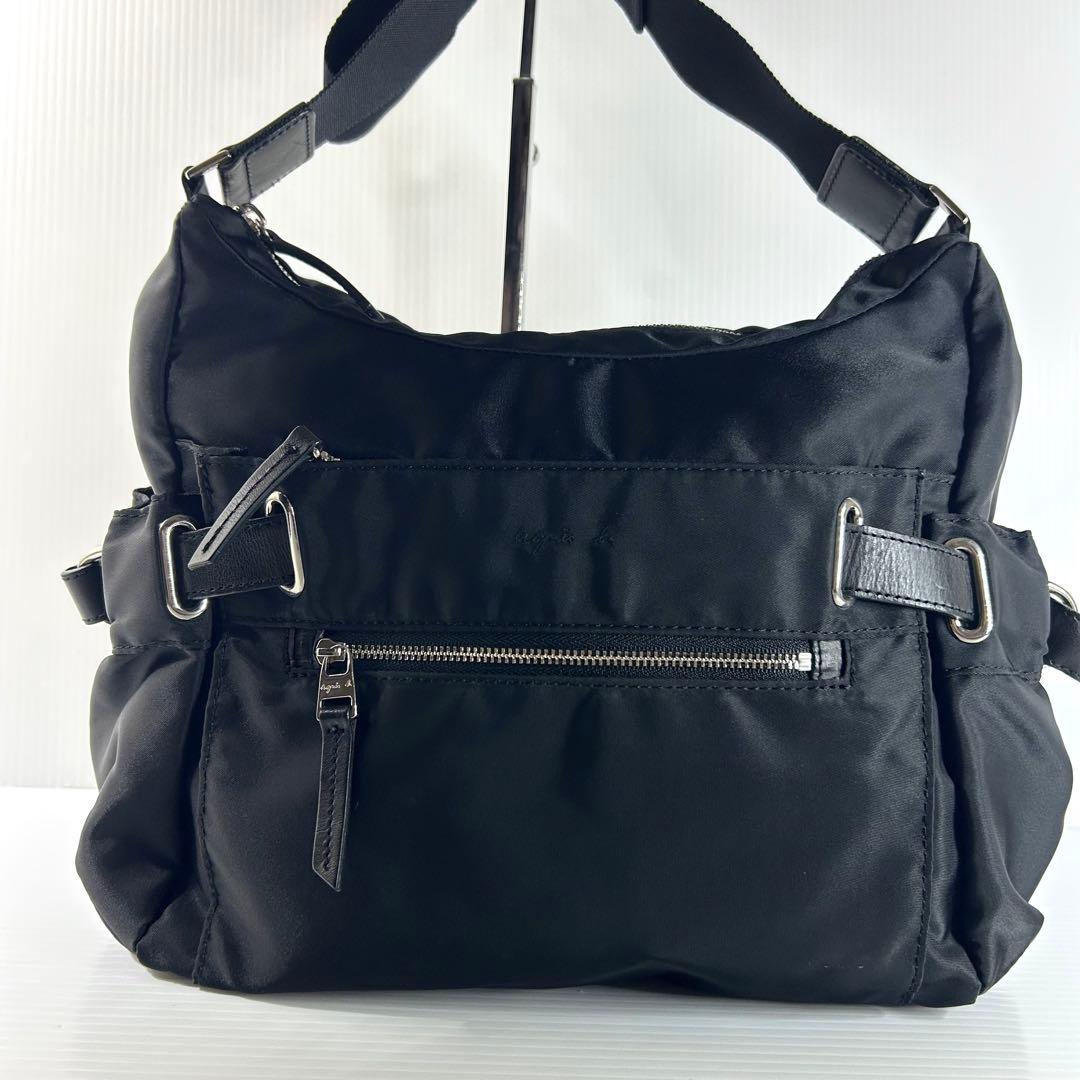 美品☆agnes.b VOYAGE ショルダーバッグ マザーズバッグ ブラック