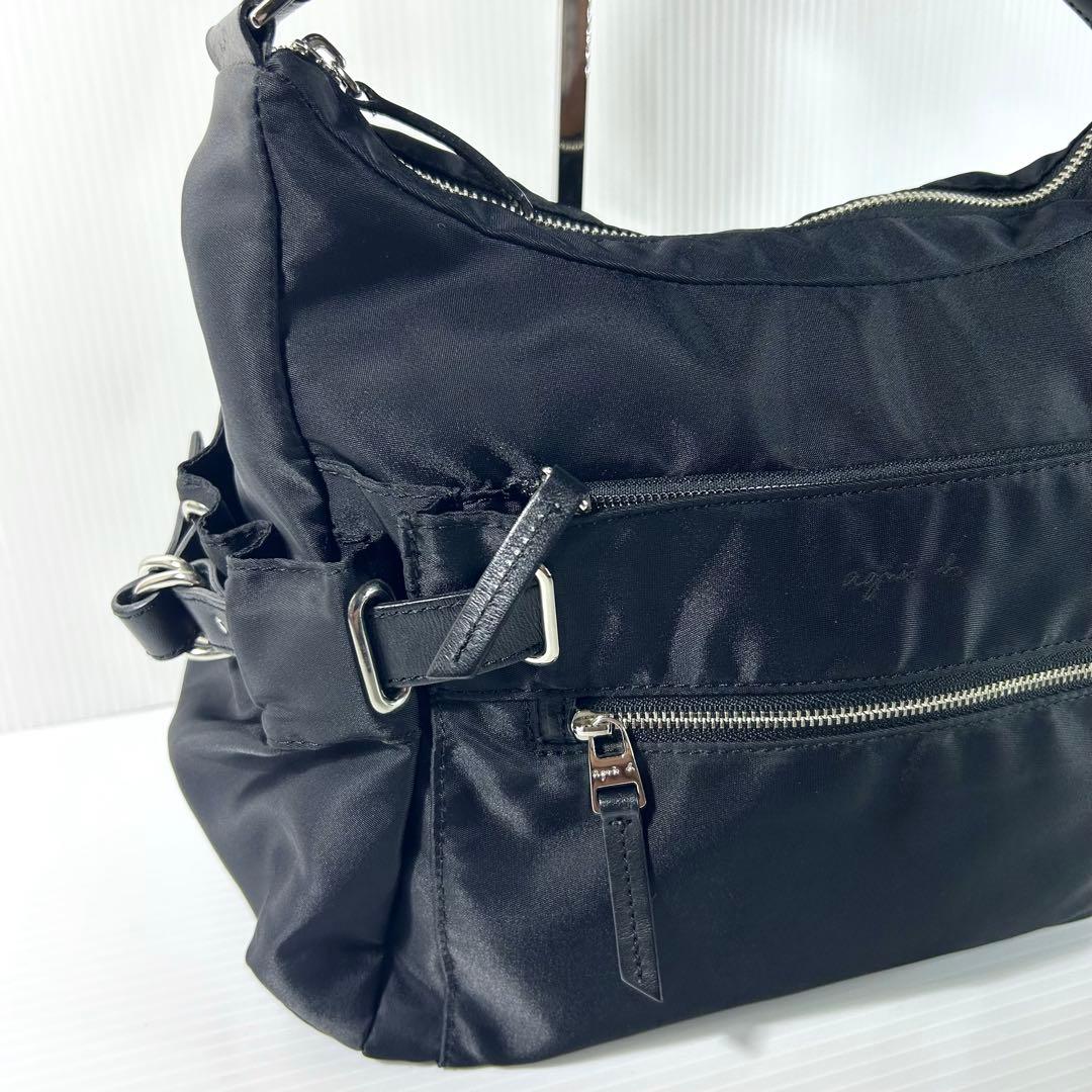 美品☆agnes.b VOYAGE ショルダーバッグ マザーズバッグ ブラック