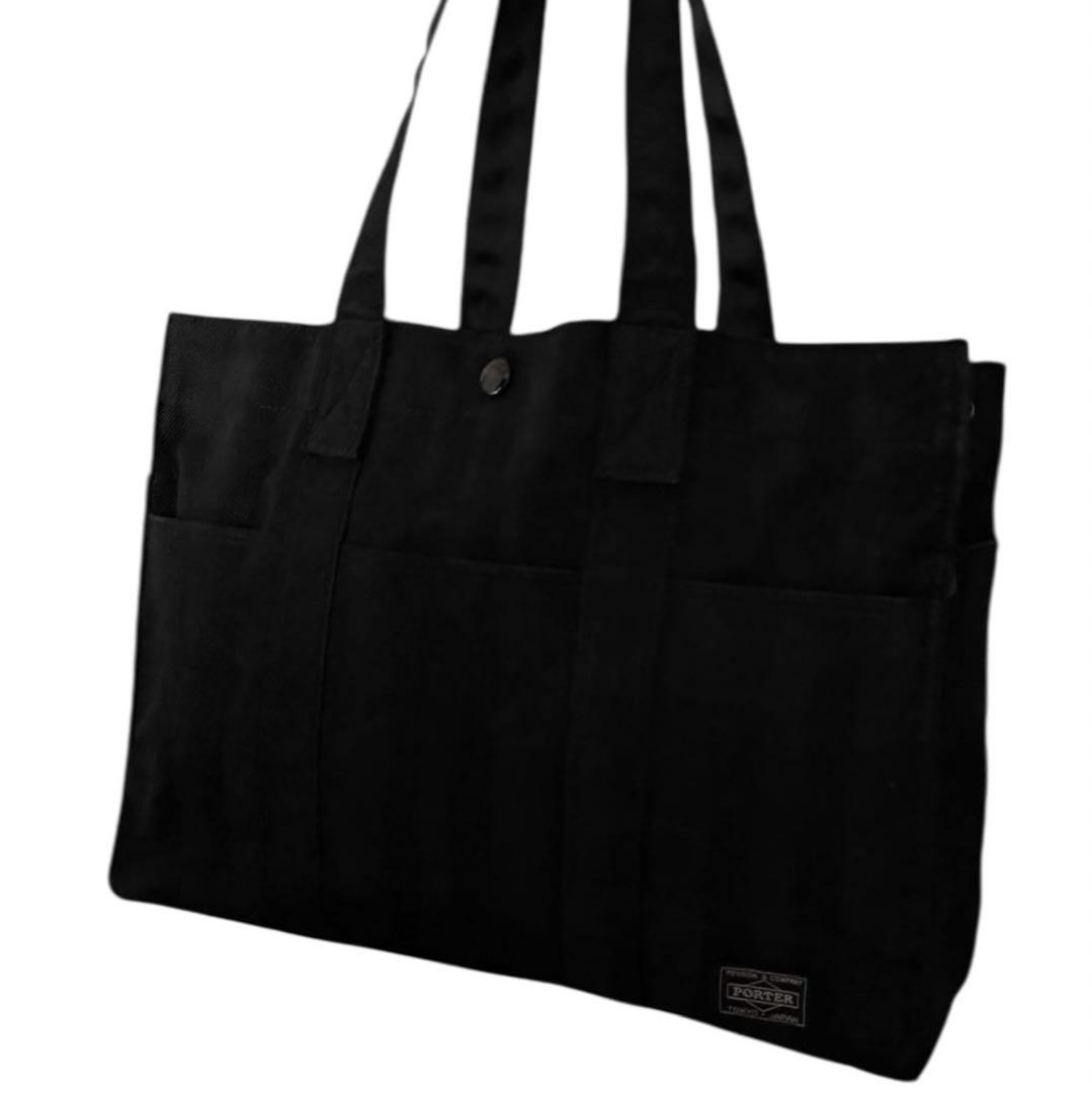 未使用級✨ポーター PORTAR タンゴ ブラック トートバッグ 肩がけ可　M