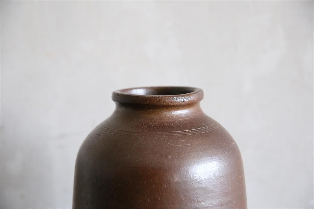 フランスアンティーク陶器ボトル//花瓶花器フラワーべース/オブジェ(70-92)