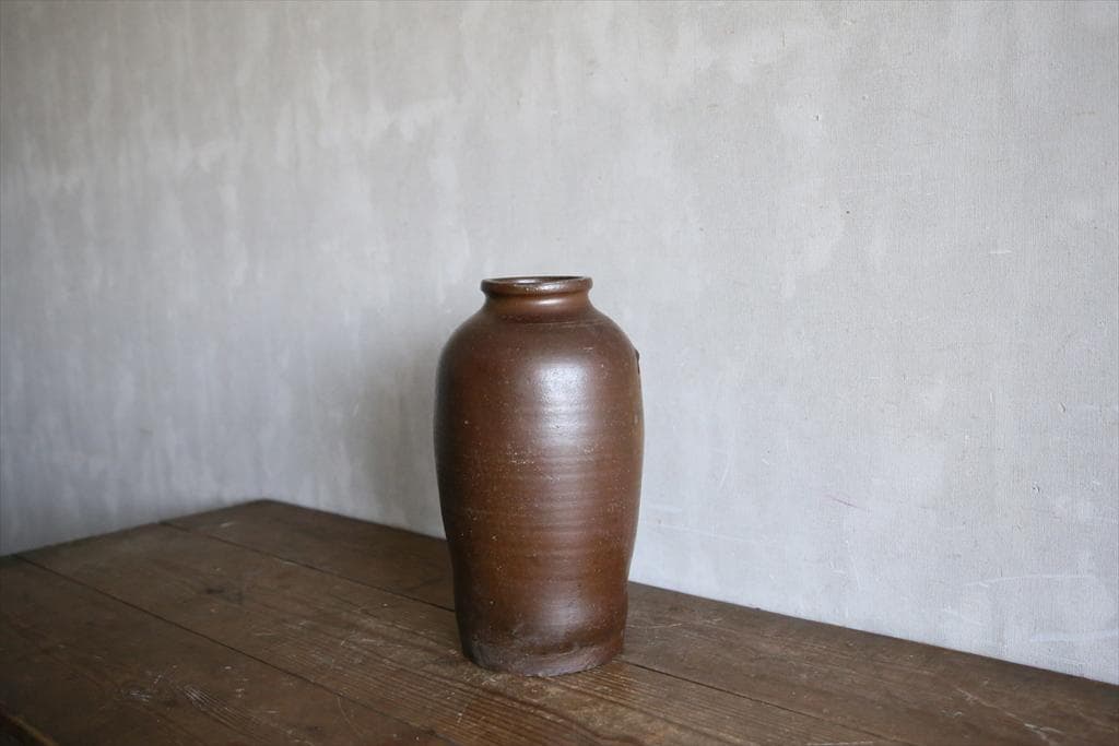 フランスアンティーク陶器ボトル//花瓶花器フラワーべース/オブジェ(70-92)