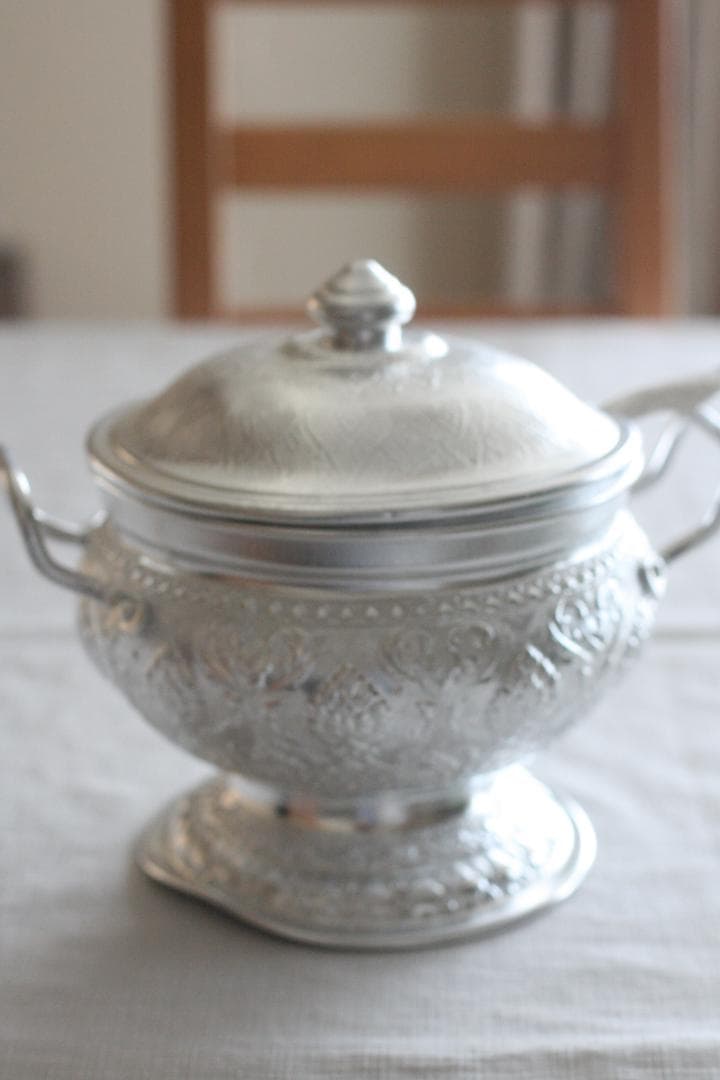 【新品未使用】タイ　ベトナム　アジア　スープ　宮廷　銀　アルミ　シルバー