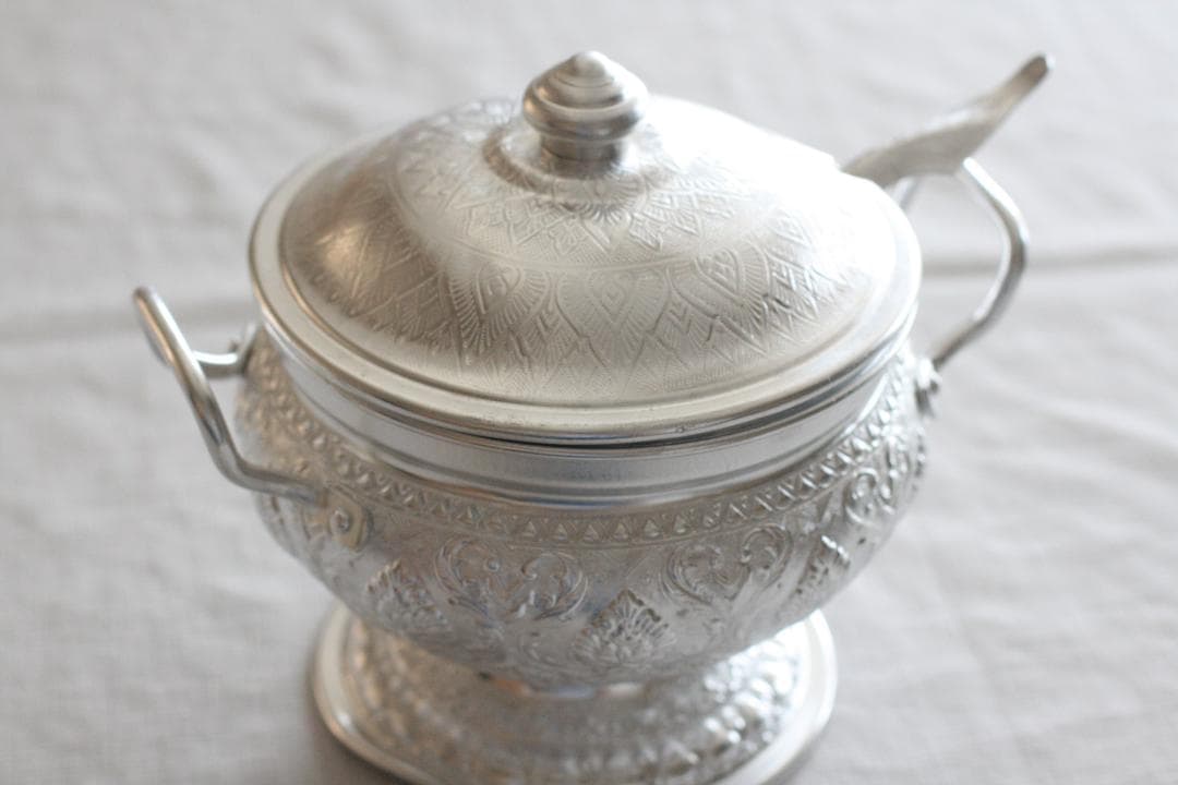 【新品未使用】タイ　ベトナム　アジア　スープ　宮廷　銀　アルミ　シルバー