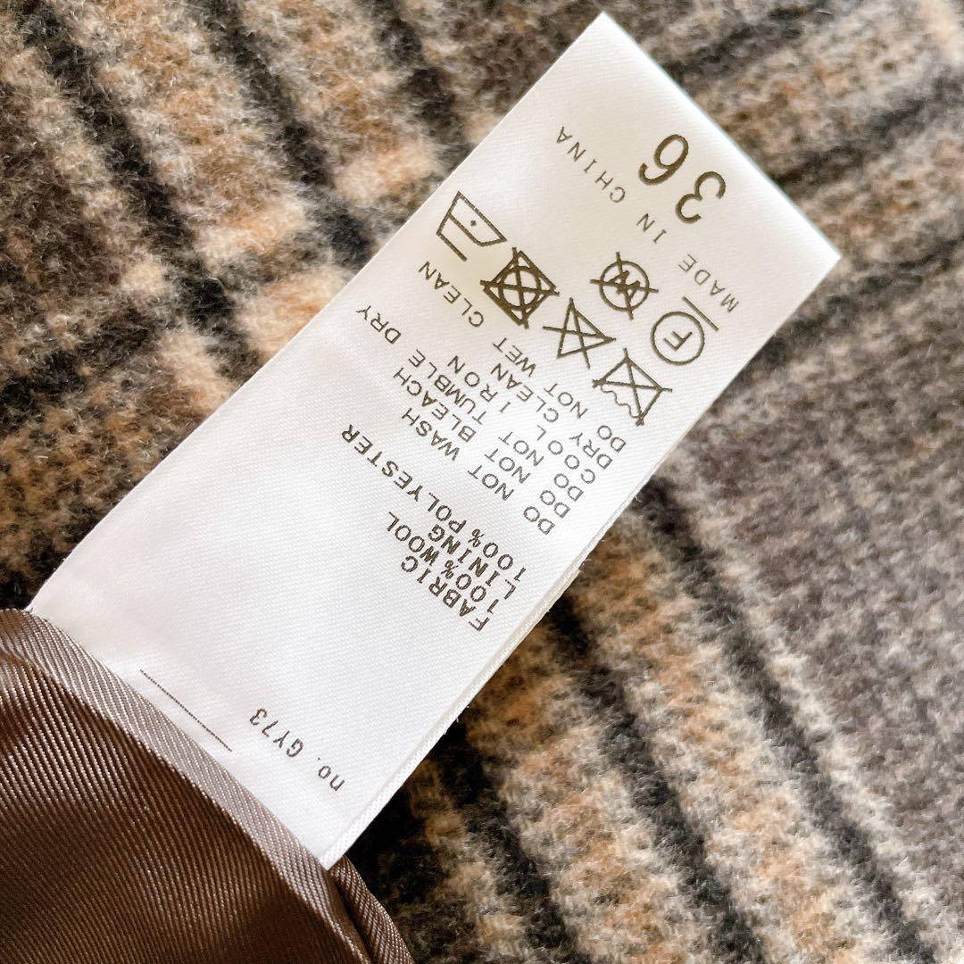 ジャーナルスタンダード　スーパー140ビーバーテーラーコート　グレンチェック