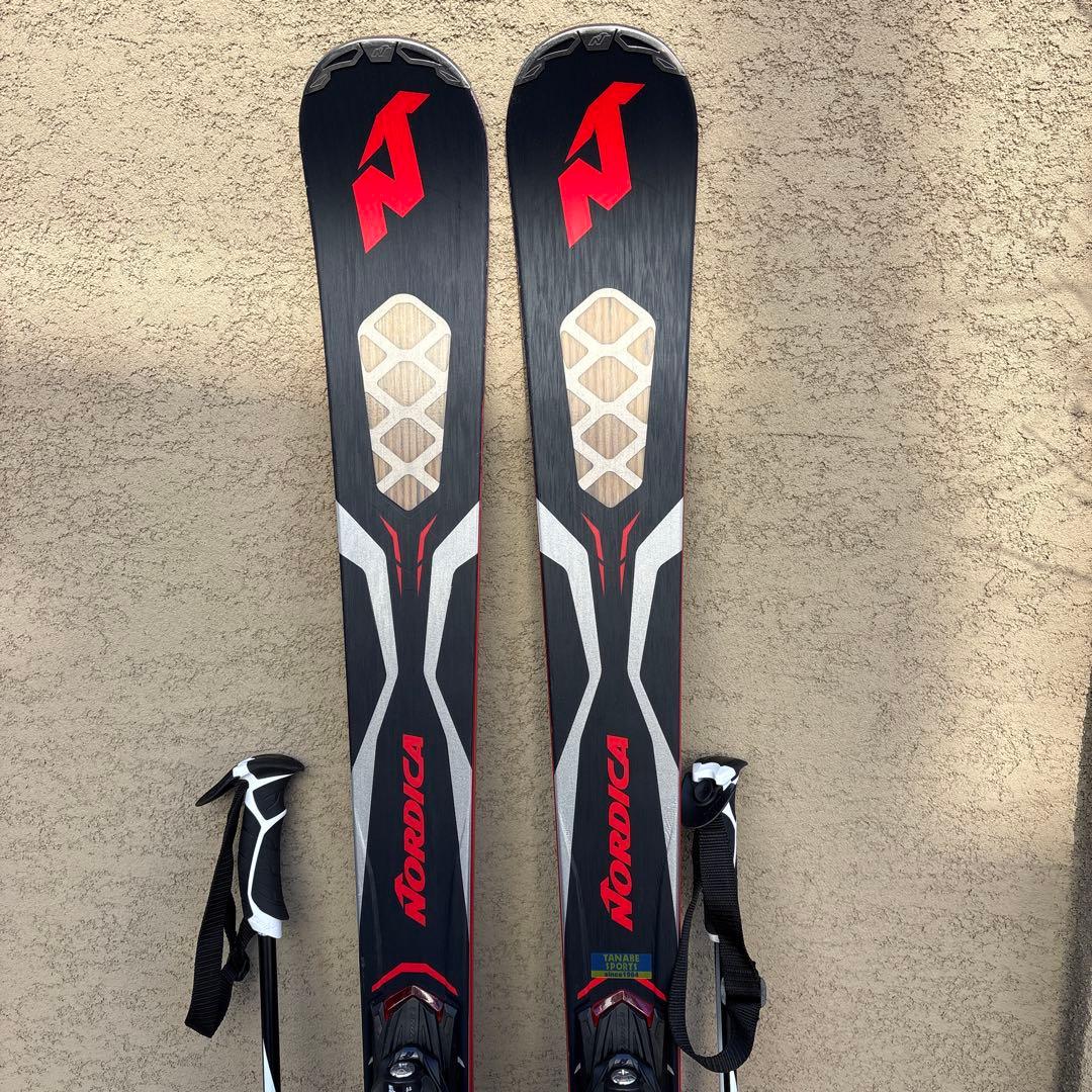 Nordica スキー板、ブーツ、Swixストック付き