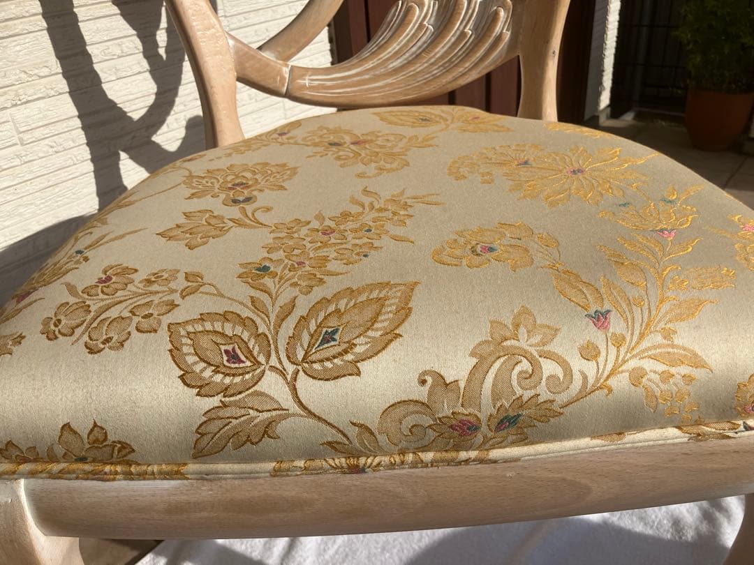 ◉アンティーク調 猫脚 彫刻 ◉ダイニングチェア 木製 1脚