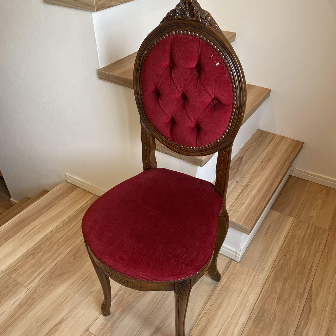 ＊*様 アンティーク調 猫脚　チェア　ロココ調 彫刻 鋲 椅子 イス ダイニング