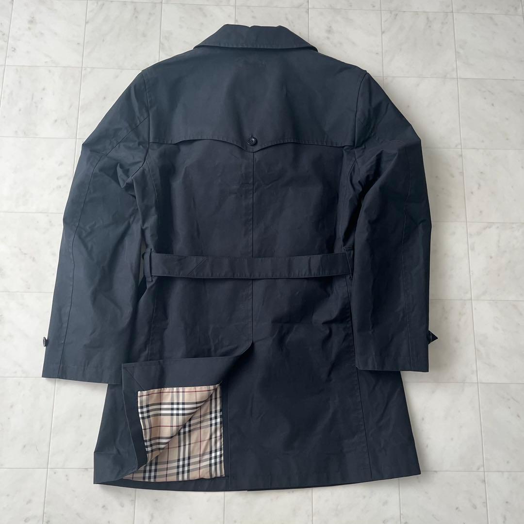 美品✨バーバリーブラックレーベル トレンチコート ベルト ノバチェック 黒 M