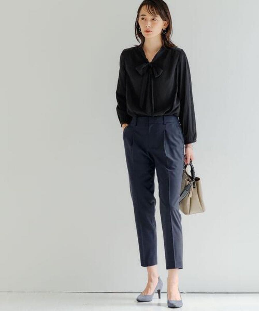 手洗い可能 カチリラ ノーラペル ジャケット テーパードパンツ セットアップ