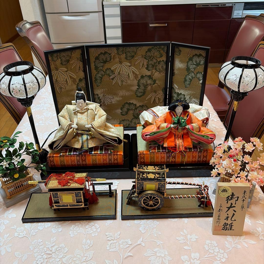 美品　京都極上　大礼雛　高倉流　御雛　京都采加作　京人形　ひな人形