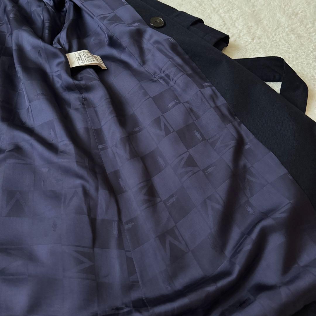 美品　MACKINTOSH ロロピアーナ 最高級ウール トレンチコート 紺　40