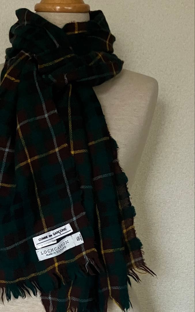 コムデギャルソン×LOCHCARRONウールチェックマフラー