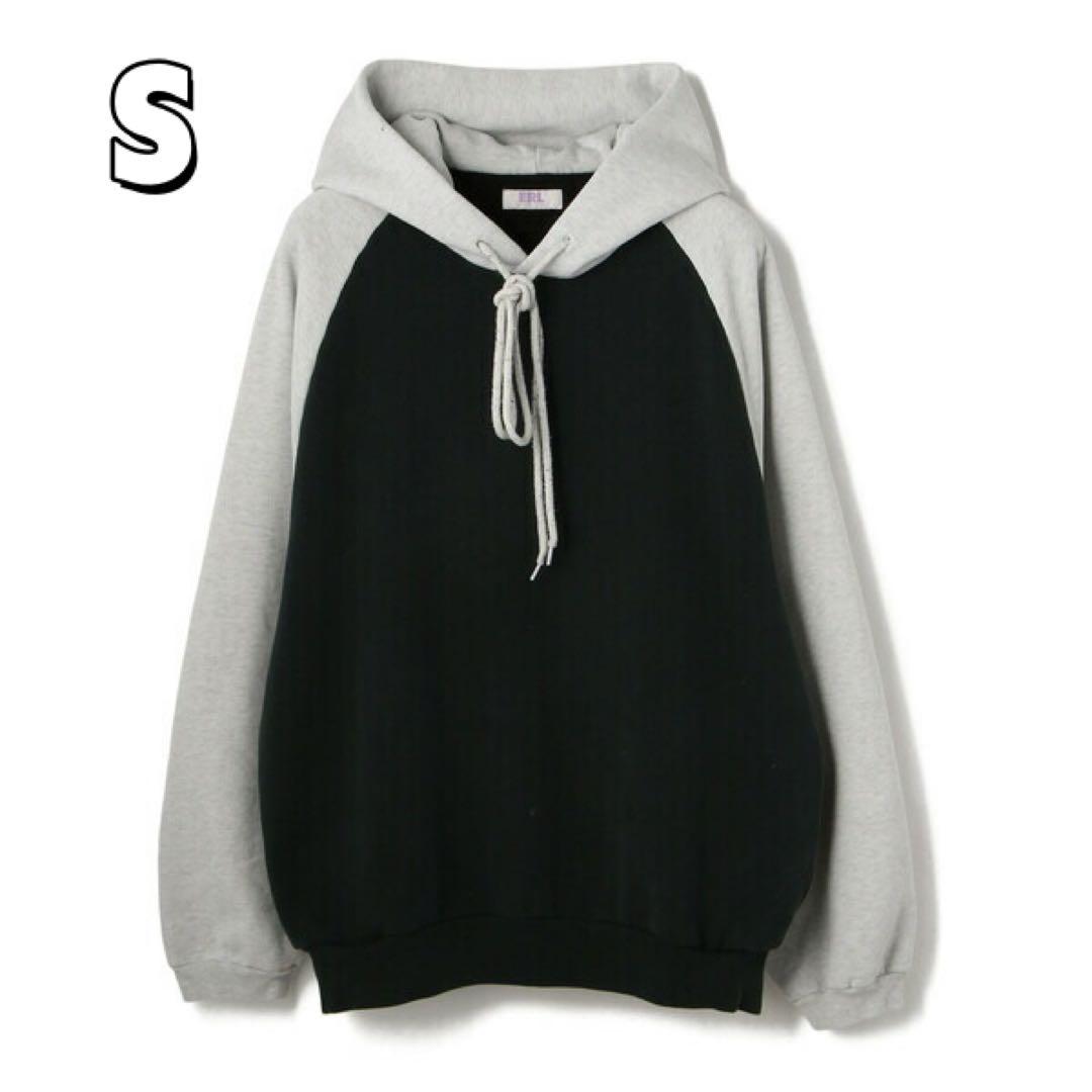 男女兼用 ERL イーアールエル ラグランスリーブパーカー S