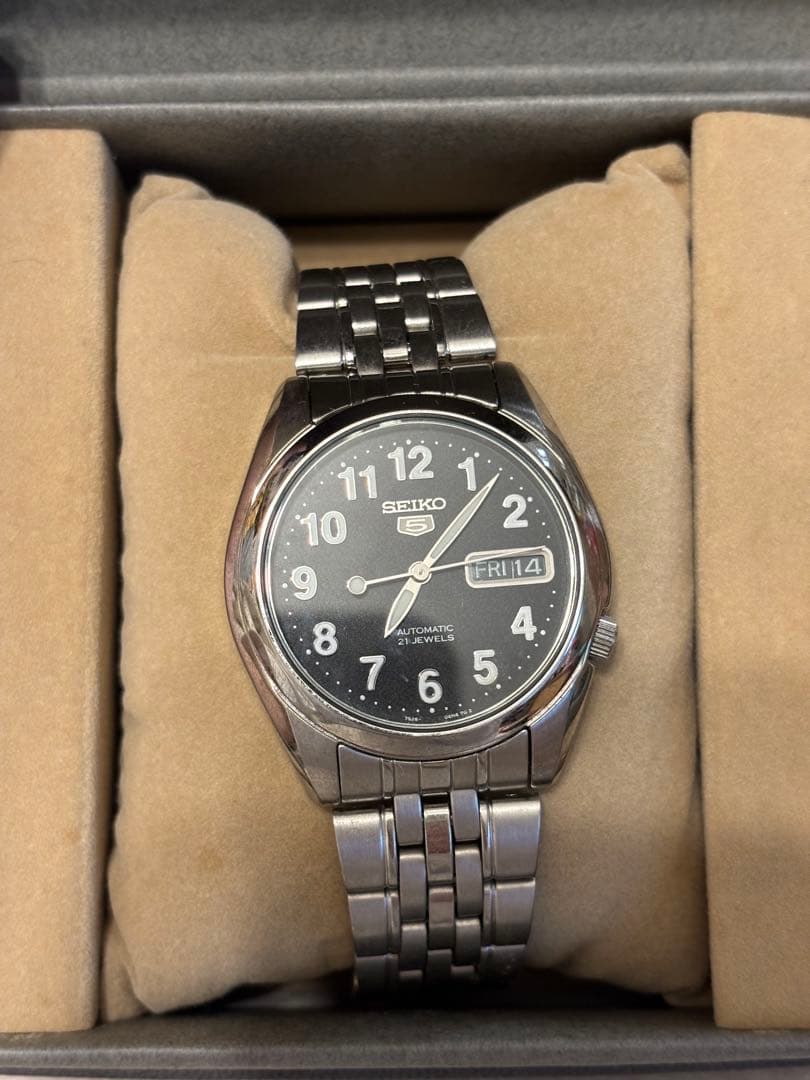 SEIKO 5 自動巻き 腕時計 ブラック