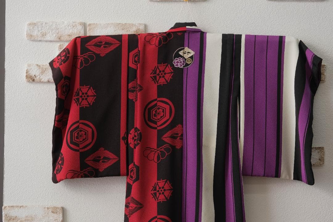 JAPAN STYLE 着物スタイルドレス 黒赤