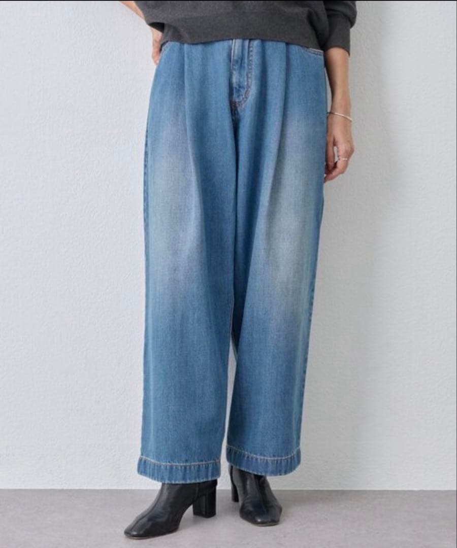 ビアズリー ルーズタックデニム